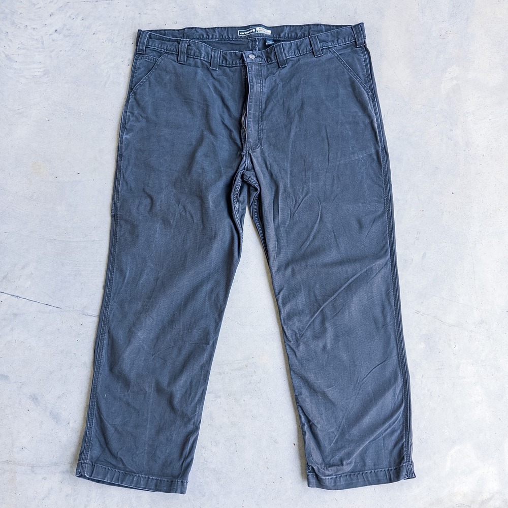 Carhartt Rugged Flex Rigby Pants Mens 46x30 Gray Relaxed Fit Work Carpenter